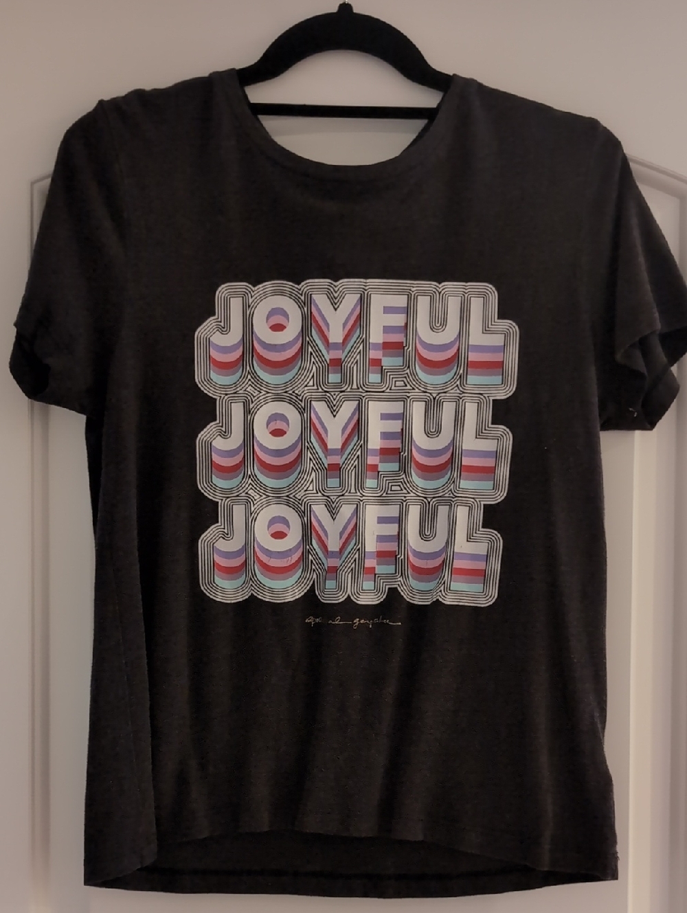 Spiritual Gangster Joyful Charcoal Gray Tee